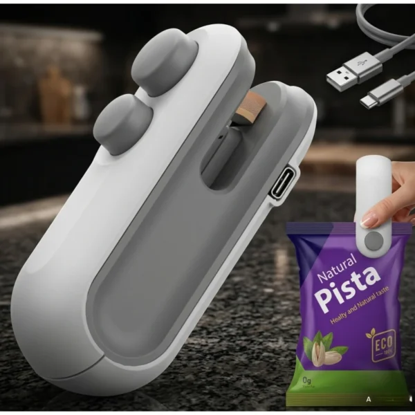 2-in-1 Rechargeable Food Sealer Cutter for Effortless Food Preservation