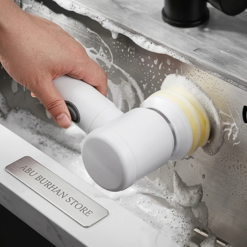 Electric Dust Cleaning Brush - Multi-Function White Design for Efficient Cleaning