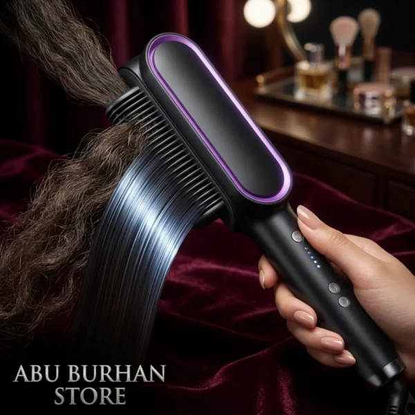 Electric Hair Straightening and Curling Comb - Transform Your Hairstyling Routine with This Dual-Purpose Professional Hair Styler