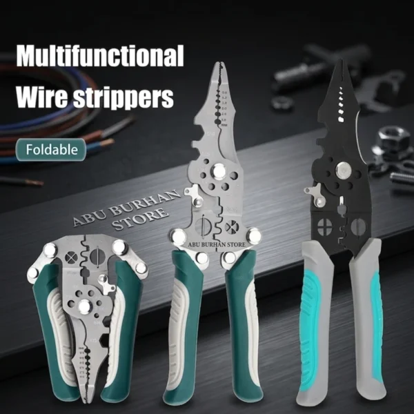 Multi-Function Wire Stripper – 10-in-1 Electrical Hand Tool for Cutting, Stripping, Crimping & Screwdriver Functions