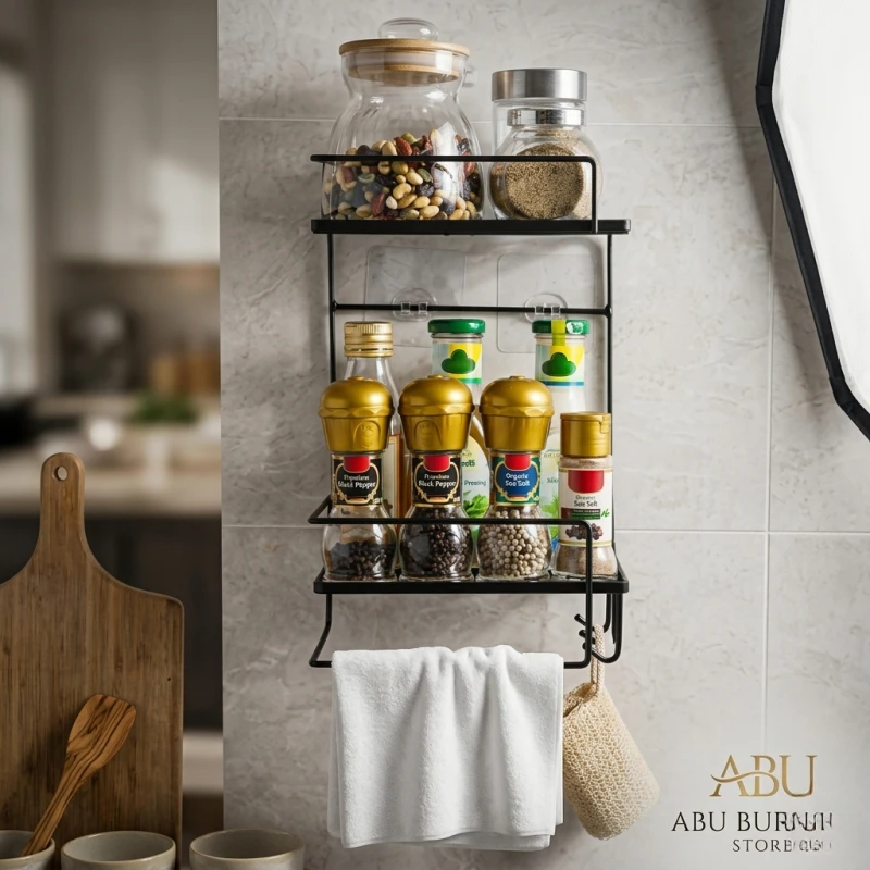 Multi-Level Bathroom Organizer Wall Mount - Efficient Storage Solution