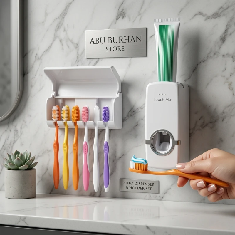 Toothbrush Holder with Cover for Sanitary and Stylish Bathroom Storage